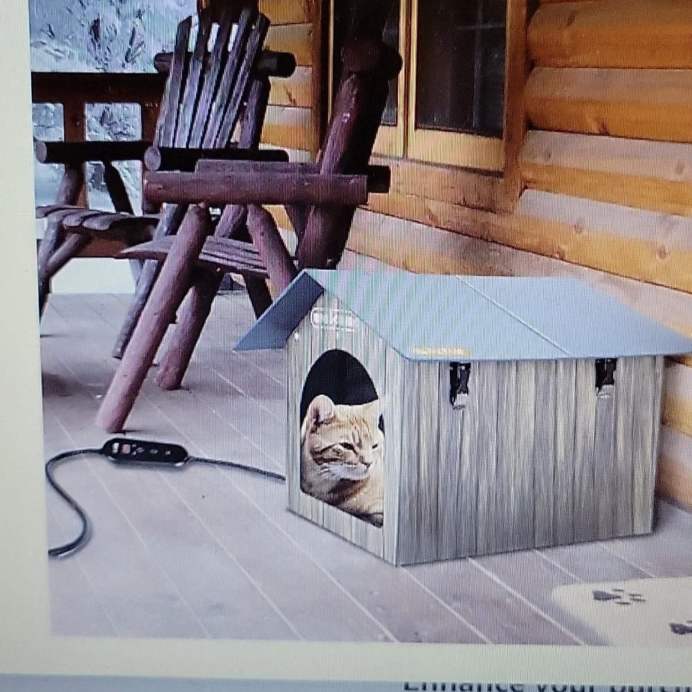 PETNF Pet heating house outdoor cat weatherproof insulate heat pad 20x13…New